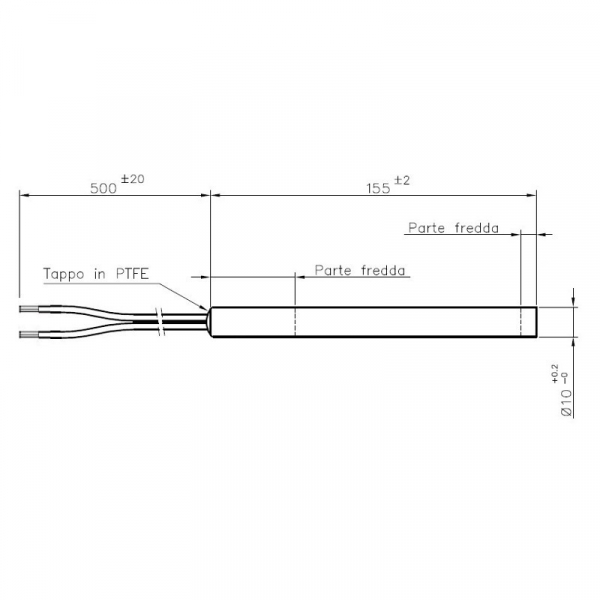 Rezistenta 155 mm 10mm  300w HT62687 [2]