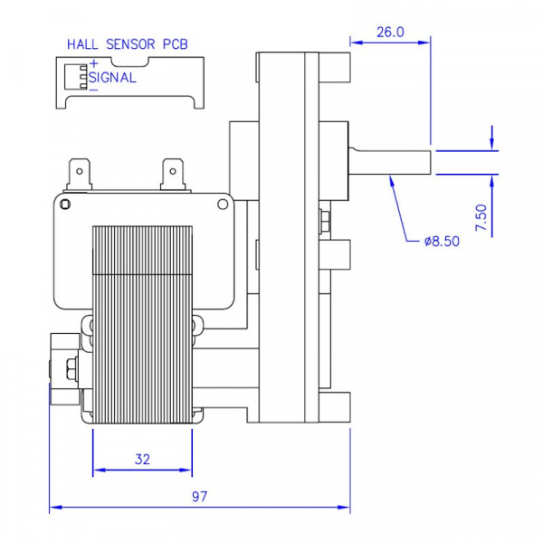 Motor reductor sneck, centrale peleti, 3 rpm ax 8,5mm FB1249 [3]