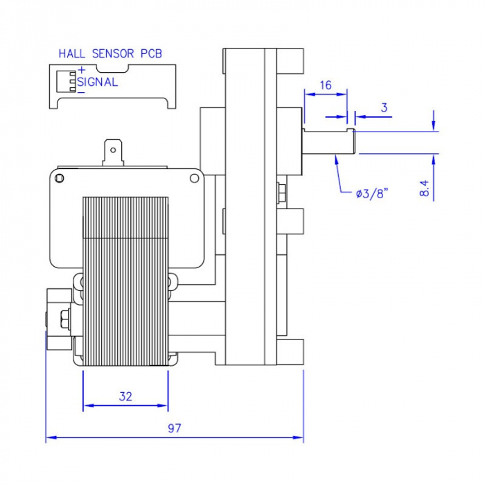 Motor reductor  sneck 4 RPM ax 9,5mm FB1271 [3]