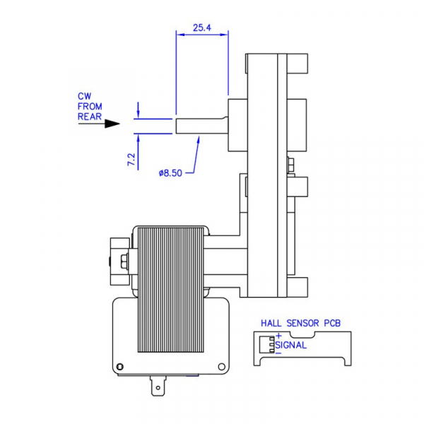 Motor reductor snek, FB1285  3 rpm, ax 8,5mm [2]