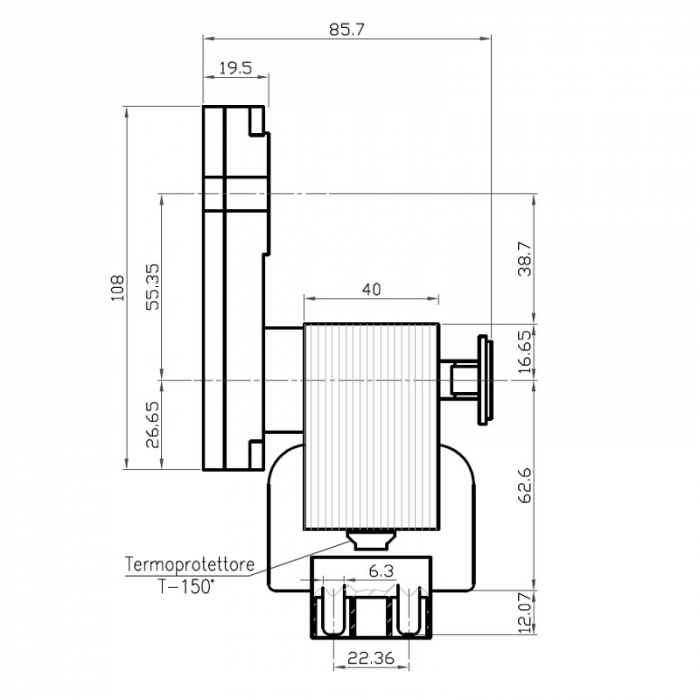 Motor reductor snek, centrale peleti,2 rpm fara ax K9117057 [3]