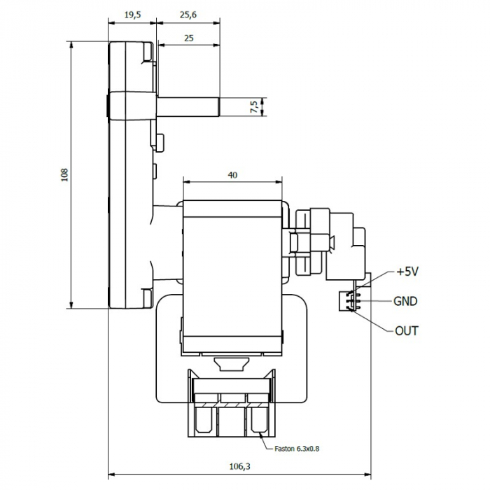 Motor reductor snek, centrale peleti,3 rpm ax 8,5mm K9117120 [2]