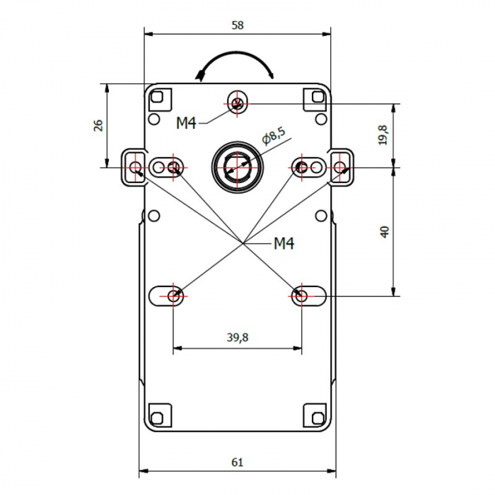 Motoreductor 1.5 RPM  centrale peletix 8,5mm cu encoder K9115003 [4]
