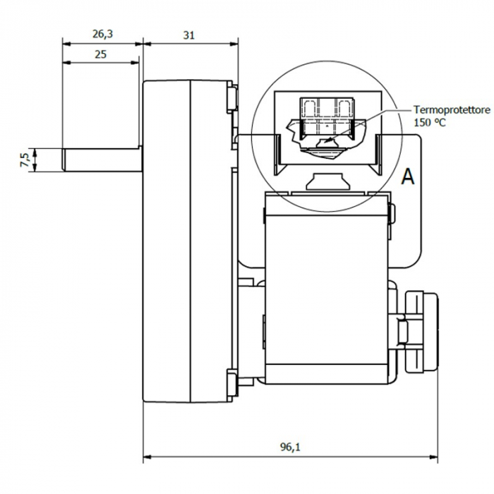 Motoreductor 4RPM  ax 8,5mm K9177290 [2]