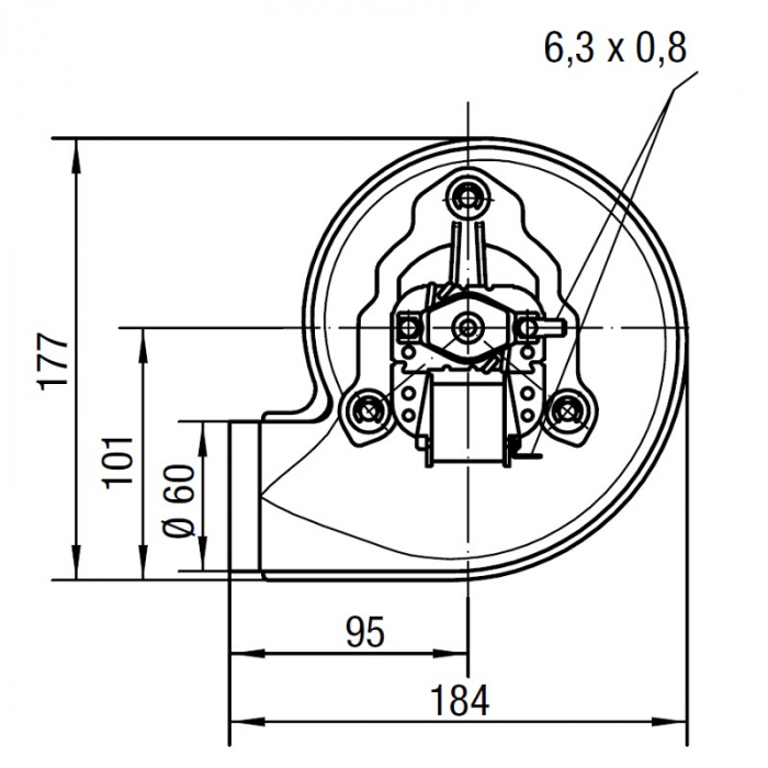 Extractor de fum RLH120 / 3800A17-3038LH-463 [2]