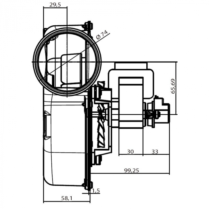 Extractor - aspirator ventilator de fum pentru sobe pe peleti 260662 [3]
