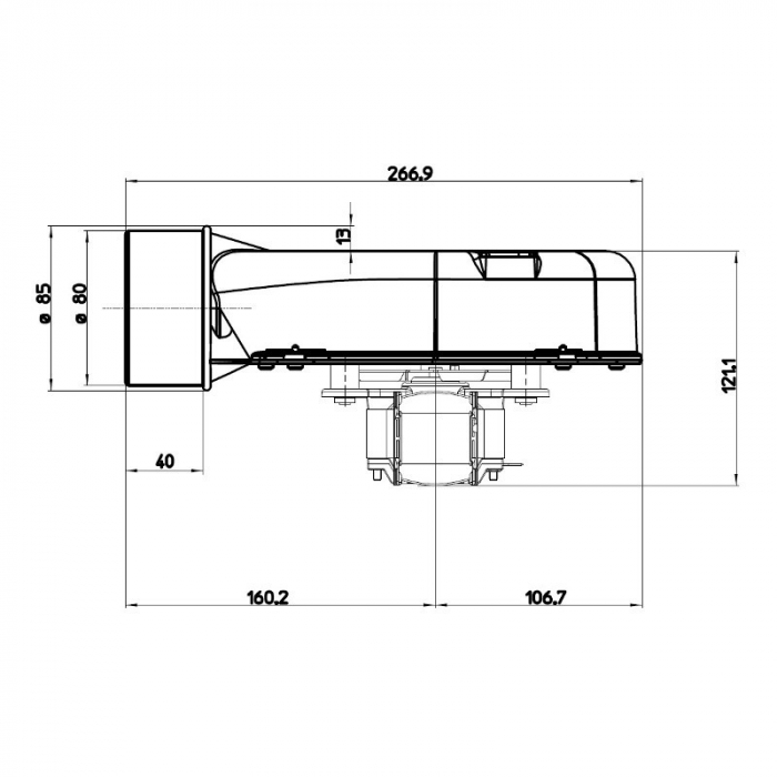 Extractor - ventilator de fum pentru sobe pe peleti FERGAS 260912 [3]