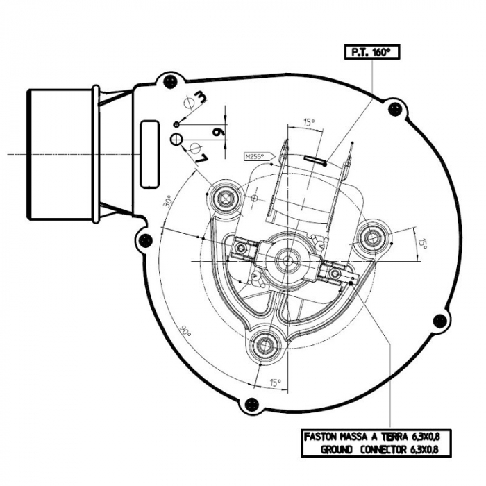 Extractor - ventilator de fum pentru sobe pe peleti FERGAS 260912 [4]