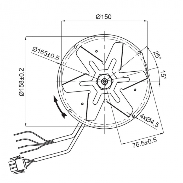 Extractor de fum  pentru sobe cu peleți , motor ECOFIT 2RECA3 [3]