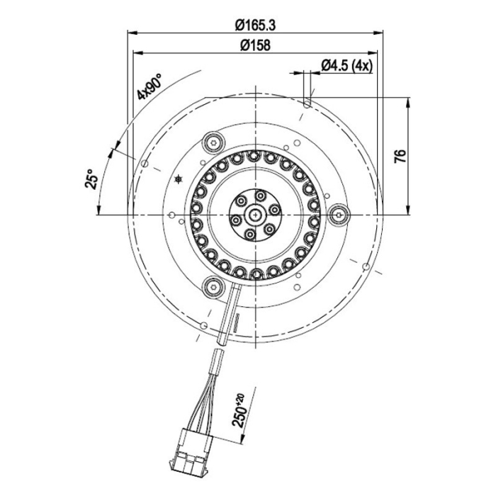 Extractor ventilator de fum EBM R2E150-AN91-66 [4]