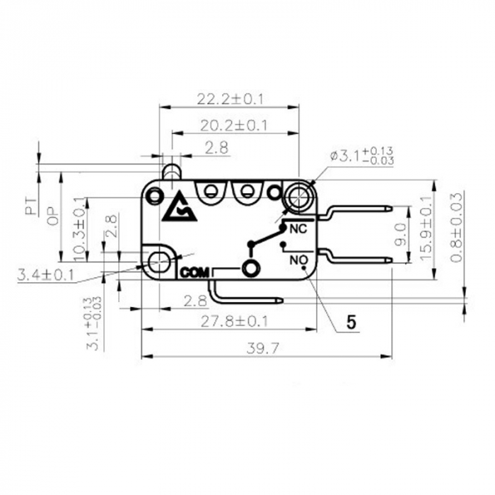 Kit microbuton Crouzet 6A la 250V [2]