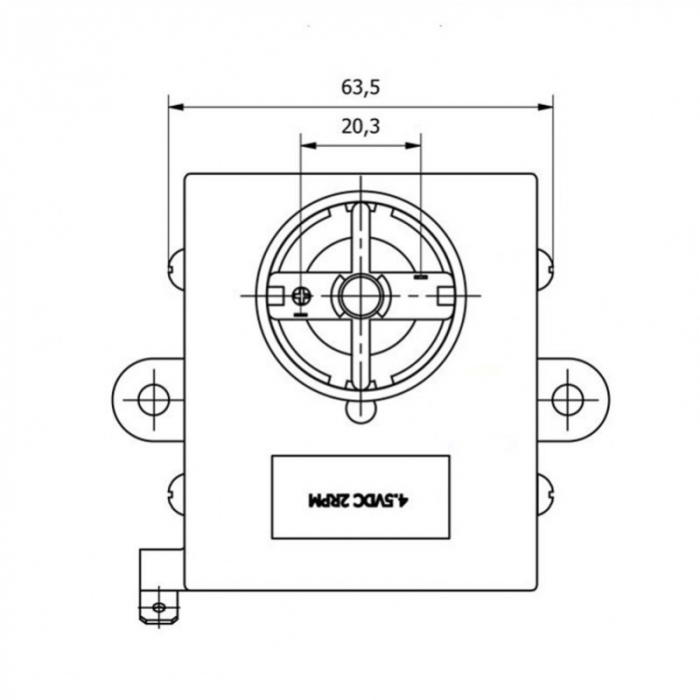 Motor rotisor 2 RPM 4,5 VDC  0,14 Wati [5]