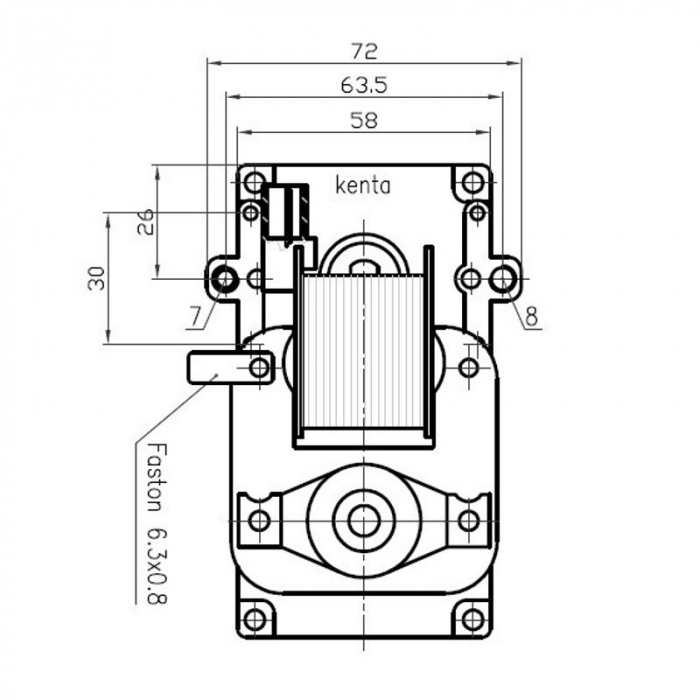 Motor rotisor KENTA 2.5rpm, 23 Wati [3]