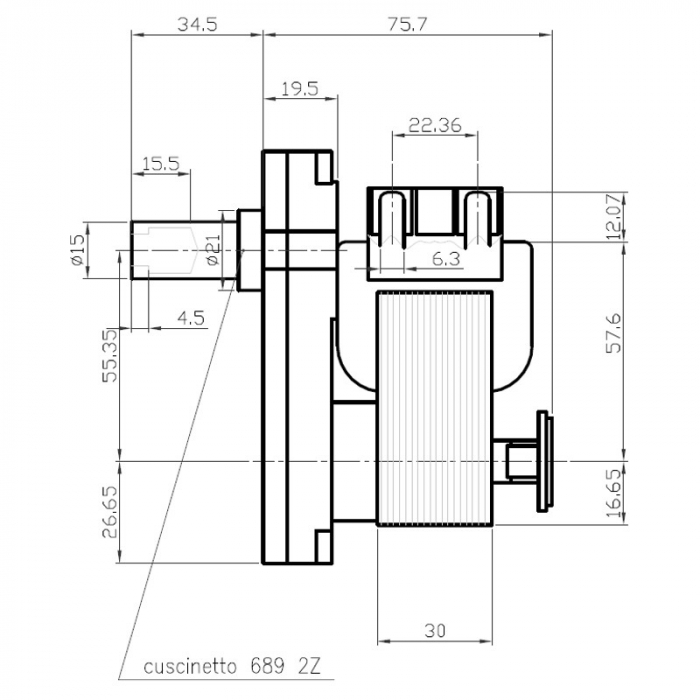 Motor rotisor KENTA 2.5rpm, 28Wati [3]