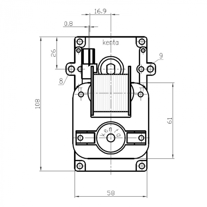 Motor rotisor KENTA 2.5rpm, 28Wati [2]