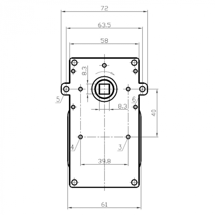 Motor rotisor KENTA 2.5rpm, 28Wati [4]