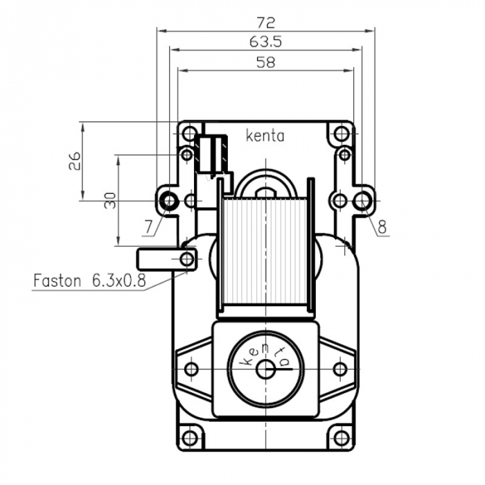 Motor rotisor KENTA 2 rpm, 21 Wati K9113058 [2]
