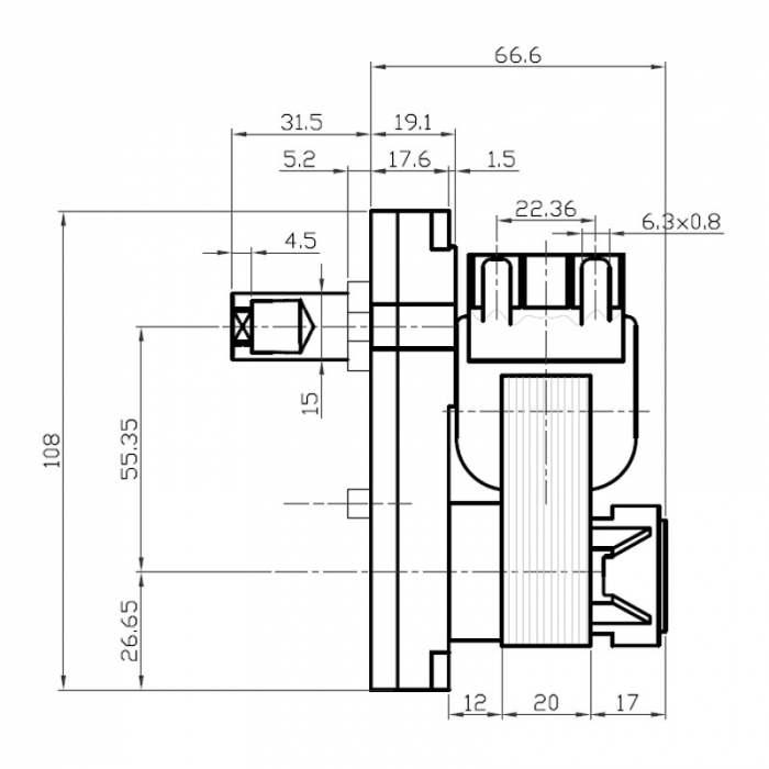 Motor rotisor KENTA 2 rpm, 21 Wati K9113058 [3]