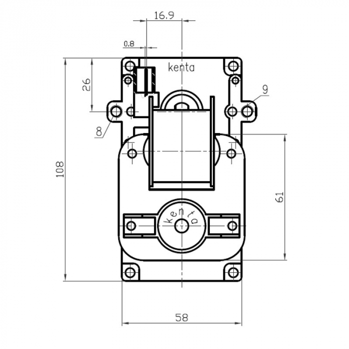 Motoreductor 1.5 RPM pentru sobe pe peleți ax 8,5 mm K9115005 [2]