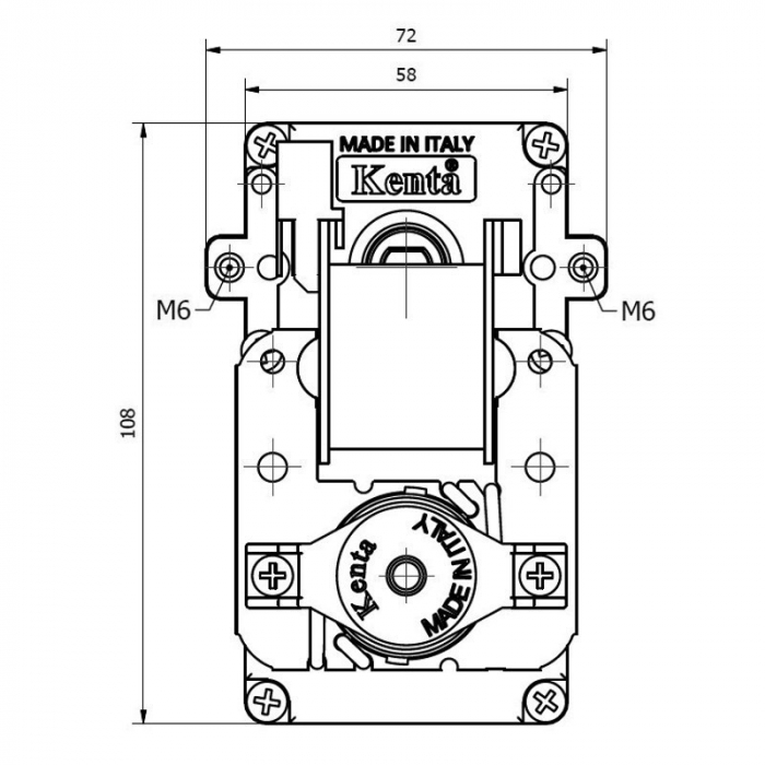 Motoreductor 2 RPM  ax 9.5mm  Kenta K9113089 [2]
