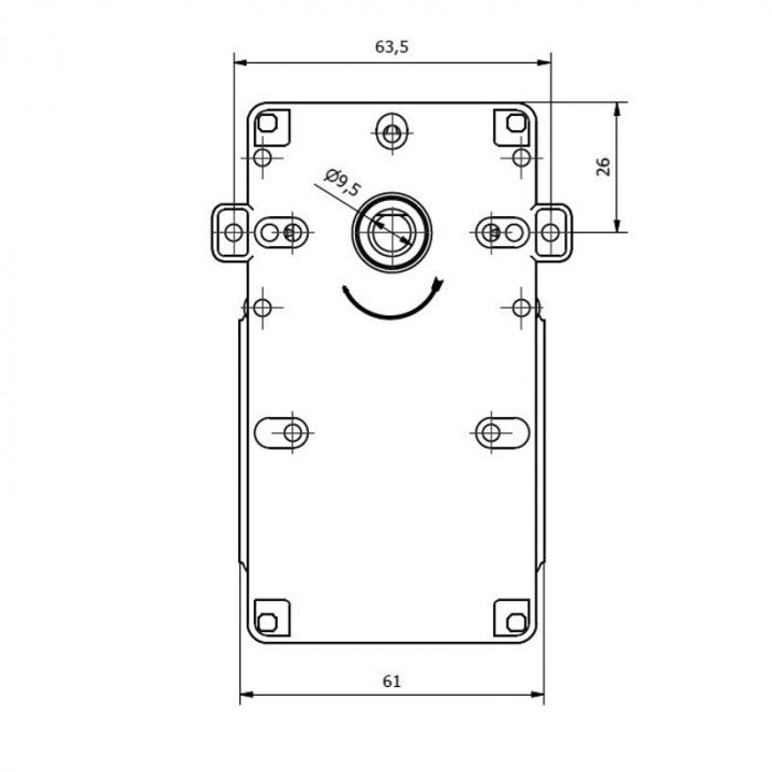 Motoreductor 1.5 RPM ax 9,5mm   K9113000 [4]