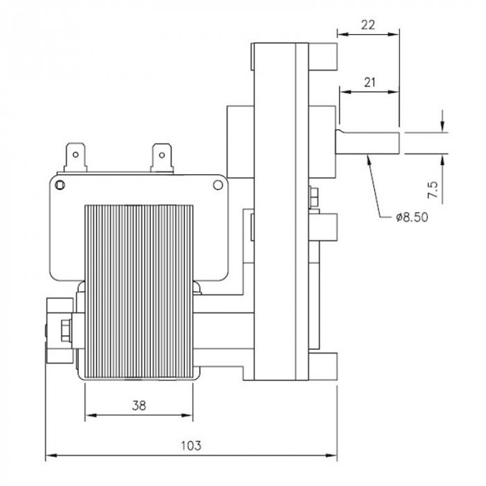 Motoreductor 5 RPM Mellor FB1331 [4]