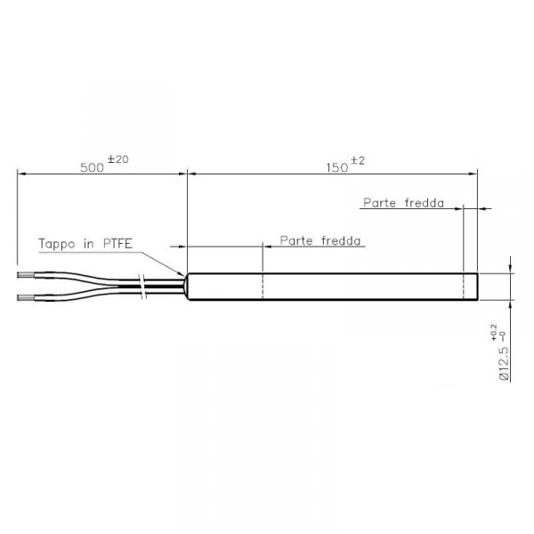 Rezistenta 12,5mm 150mm 250w (832001027) [2]