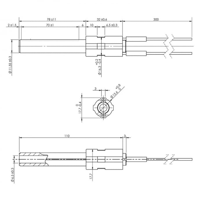 Rezistenta ceramica de aprindere pentru centrale si termoseminee 300W [3]