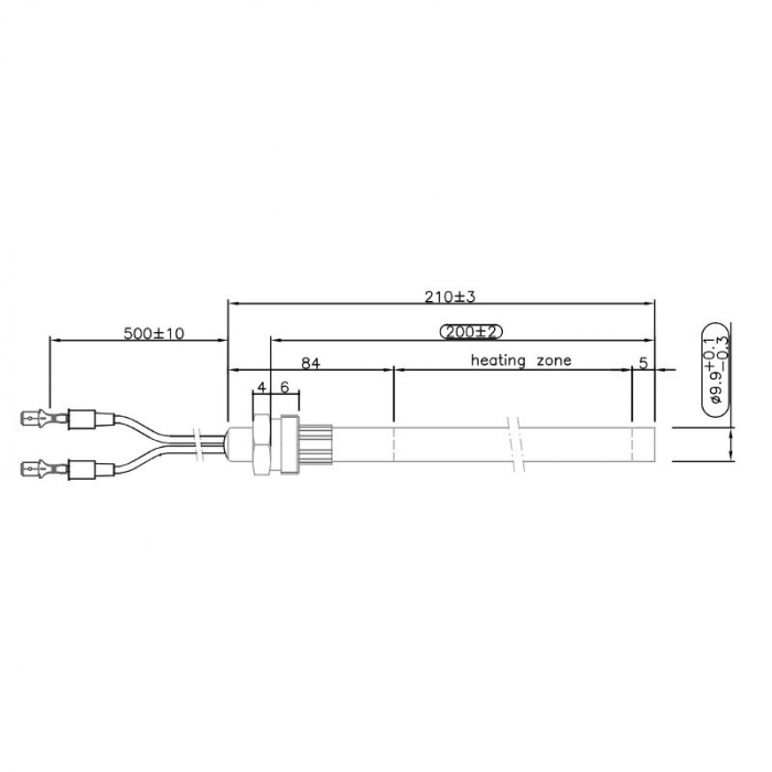Rezistenta, bujie aprindere compatibila cu cazan Kepo 15, 20,25 kw HT78899 [2]