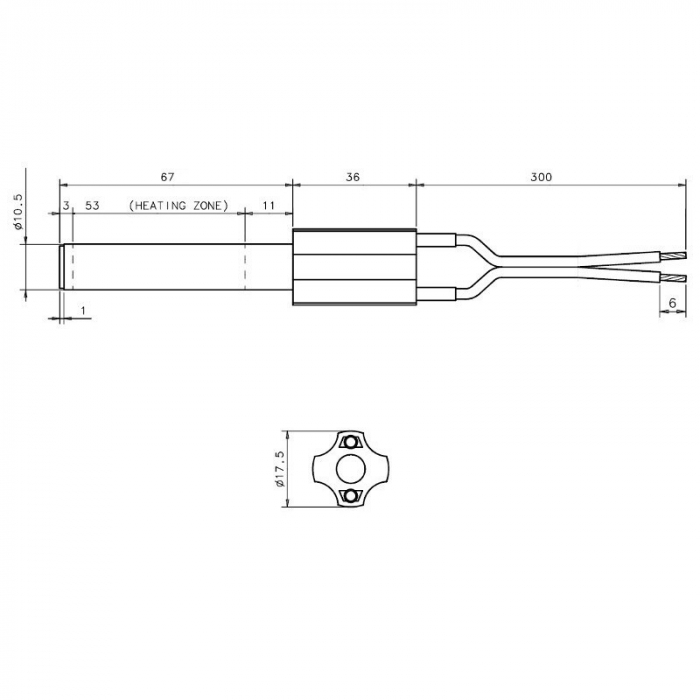 Rezistenta 150 W aprindere din ceramica  pentru sobe  pe peleti [2]