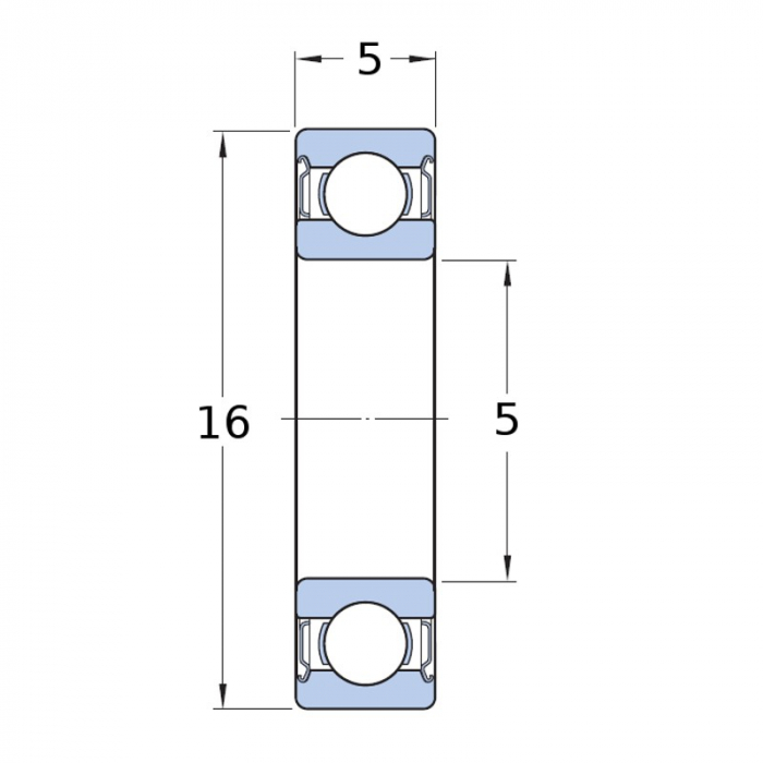 Rulment canelat cu bile 625-2Z Ecranat SKF [2]