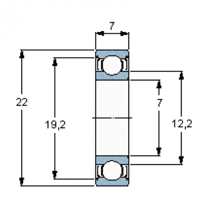 Rulment canelat cu bile 627-2Z Ecranat SKF [2]