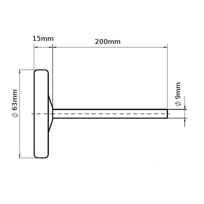 Termometru de cuptor cu sonda liniara 200 mm 500°C [2]