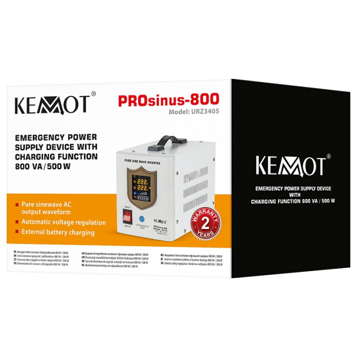 UPS Centrale termice sinus pur 800VA/500W 12V KEMOT [4]