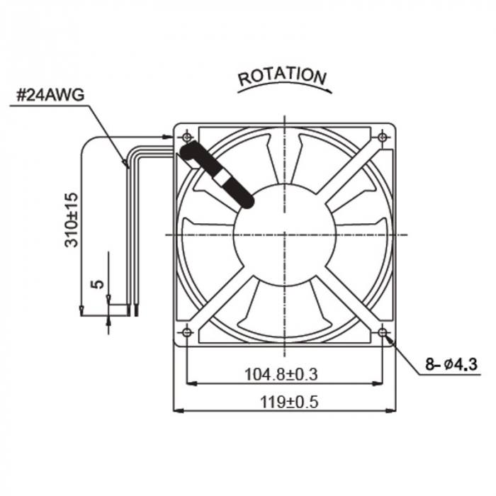 Ventilator axial  120x120x38 mm 30 wati [2]