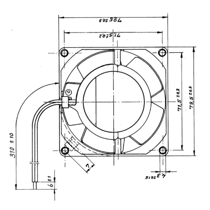 Ventilator axial cu structură și rotor metalic  80 x 80 mm 8550 N [2]