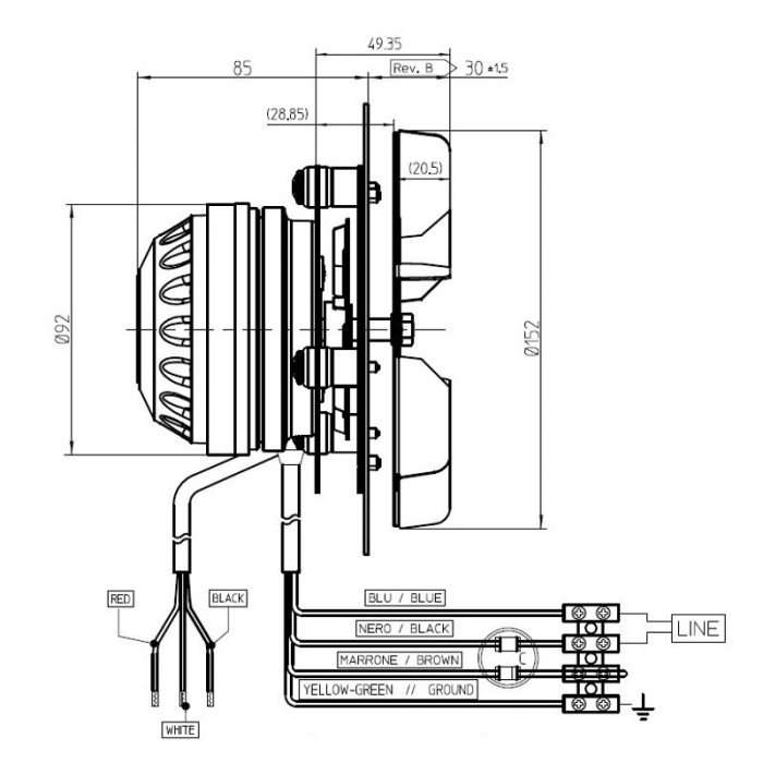 Ventilator extractor  de fum si gaze  FERGAS VFM 150/20 RE [2]