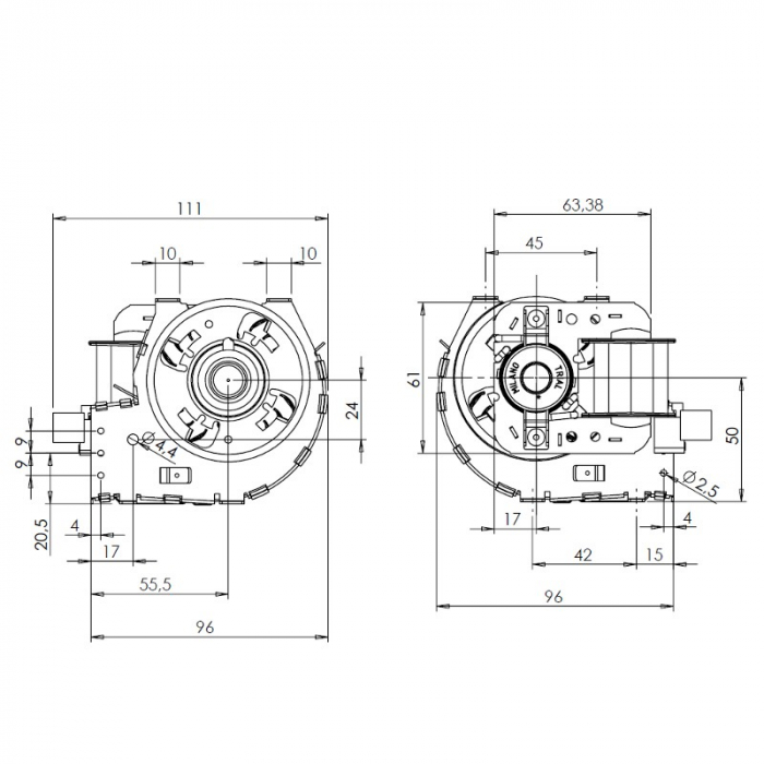 Ventilator tangențial pentru semineu cu peleți TRIAL THS27B6-019 [4]
