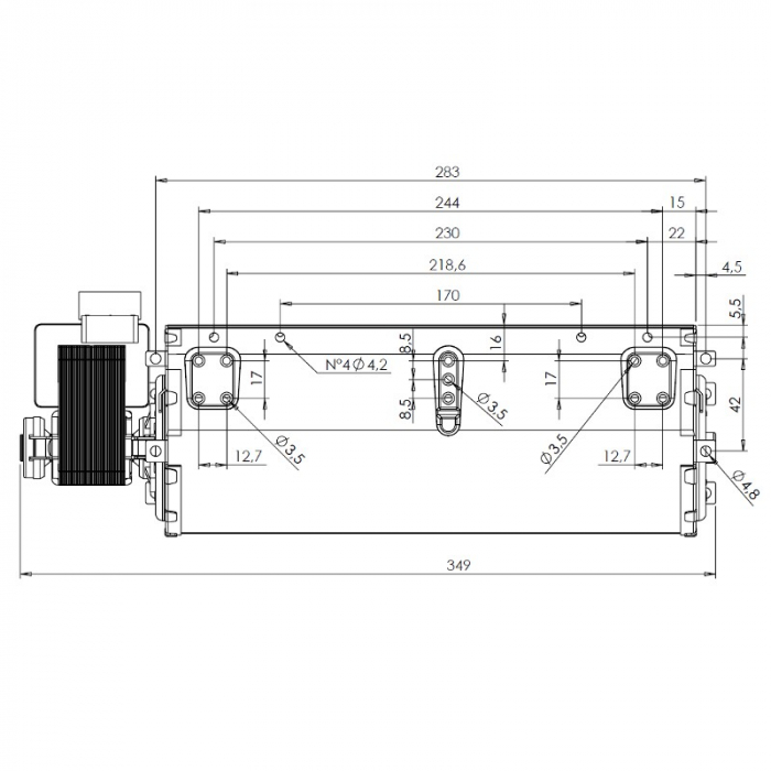 Ventilator tangențial pentru semineu cu peleți TRIAL THS27B6-019 [3]
