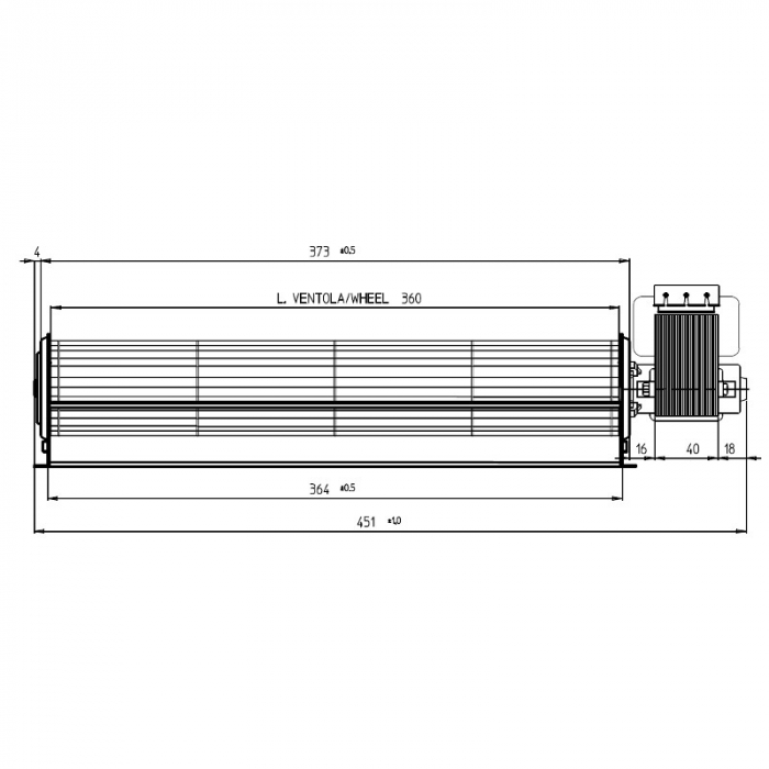 Ventilator tangential  TGA 60/1-360/40 EMMEVI - FERGAS 114524 [2]