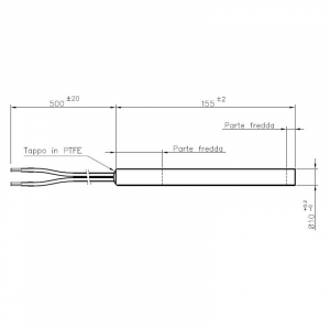 Rezistenta 155 mm 10mm  300w HT62687 [1]
