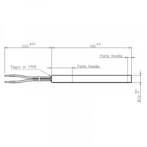 Rezistenta peleti 180mm Ø10mm  320 wati  HT62701 [1]