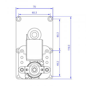 Motor reductor sneck centrale peleti 3 rpm ax 8,5mm FB1167 [2]