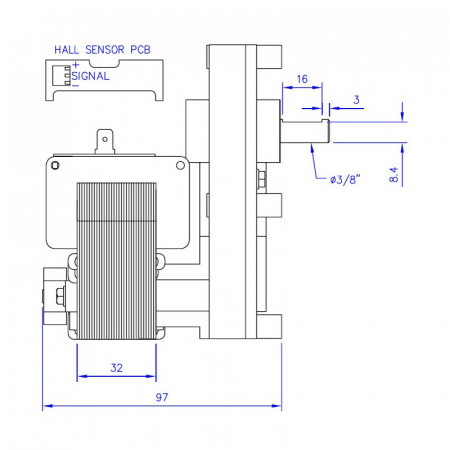 Motor reductor  sneck 4 RPM ax 9,5mm FB1271 [2]