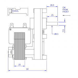 Motor reductor sneck, centrale peleti, 2 rpm, ax 8,5mm FB1324 encoder integrat [3]