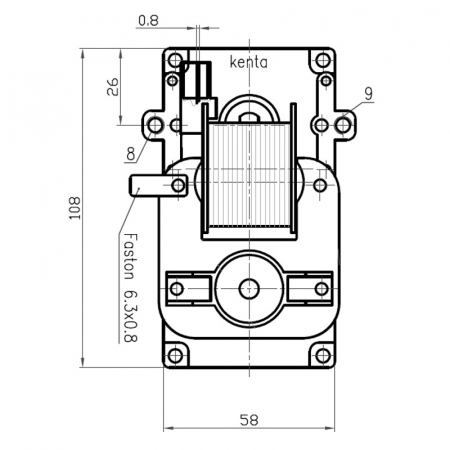 Motoreductor  5RPM snek, centrale peleti, fara ax K9117153 [1]