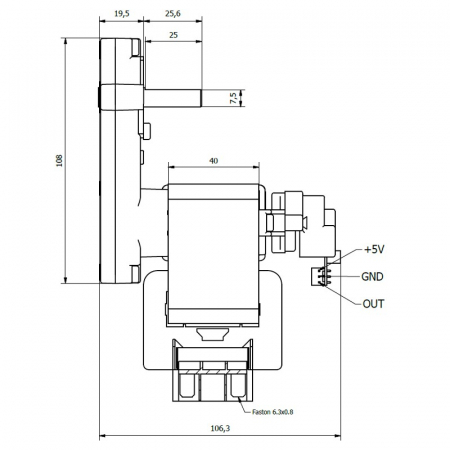 Motor reductor snek, centrale peleti,3 rpm ax 8,5mm K9117120 [1]