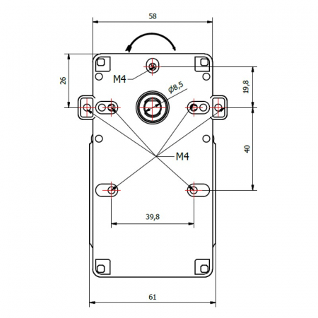 Motoreductor 1.5 RPM  centrale peletix 8,5mm cu encoder K9115003 [3]