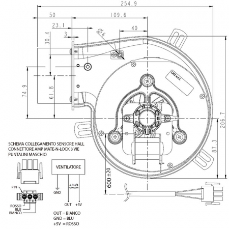 Extractor ventilator de fum pentru sobele cu peleți. PL21 CE0260 [3]
