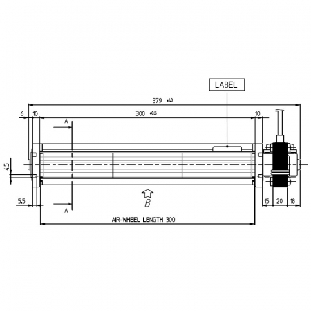 Ventilator tangențial pentru semineu cu peleți TGA 45 / 2-300 / 20 EMMEVI - FERGAS 107602 [1]